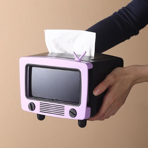 TV Tissue - Box Phone Holder