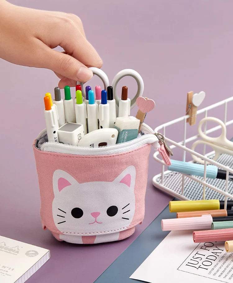 Cute Cat Pop-Up Pencil Case