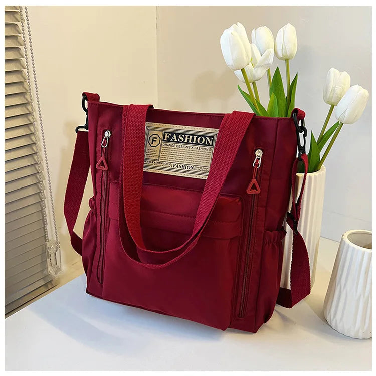 K-Style Multi-Pocket University Tote
