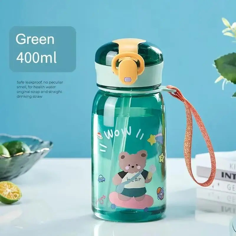 Cute Bear Kids' Water Bottle with Lock