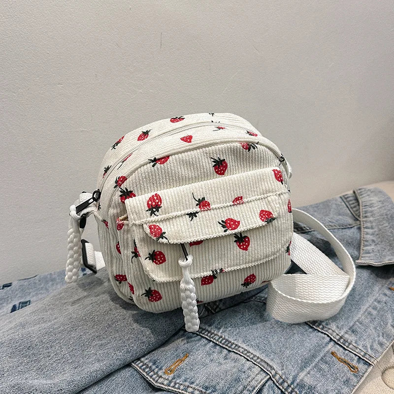 Casual Corduroy Crossbody Bag