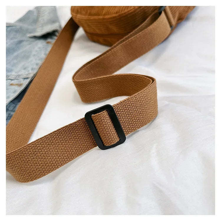 Casual Corduroy Crossbody Bag