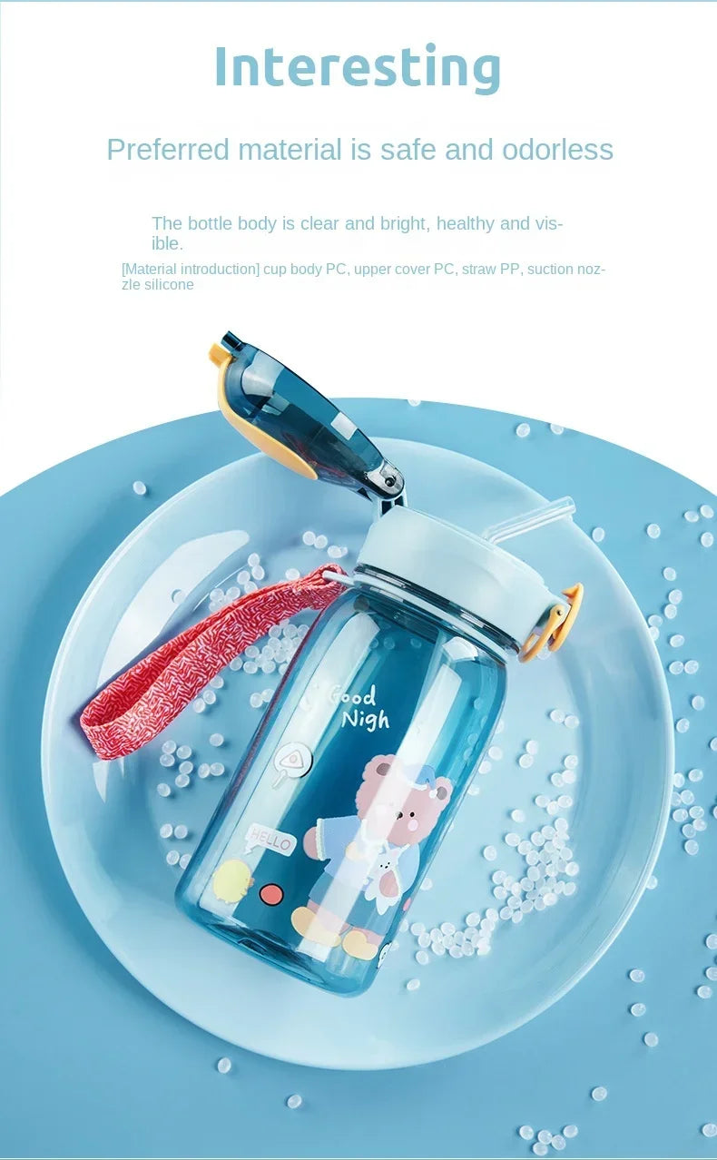 Cute Bear Kids' Water Bottle with Lock