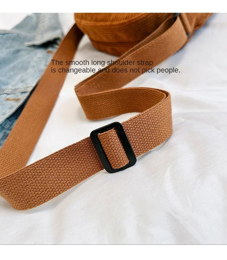 Casual Corduroy Crossbody Bag