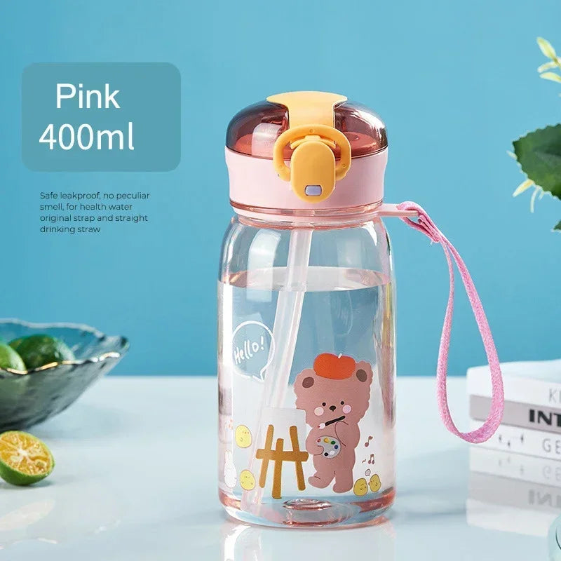 Cute Bear Kids' Water Bottle with Lock