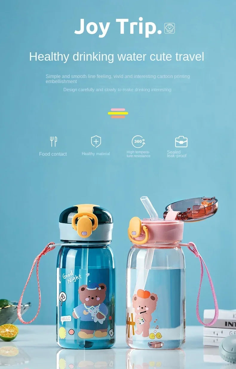 Cute Bear Kids' Water Bottle with Lock