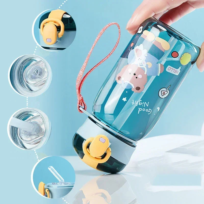 Cute Bear Kids' Water Bottle with Lock