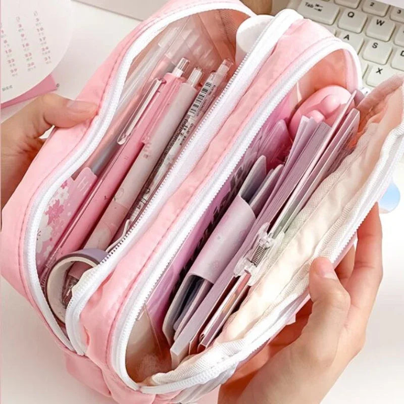 Girls School Supplies Pink Aesthetic Bag