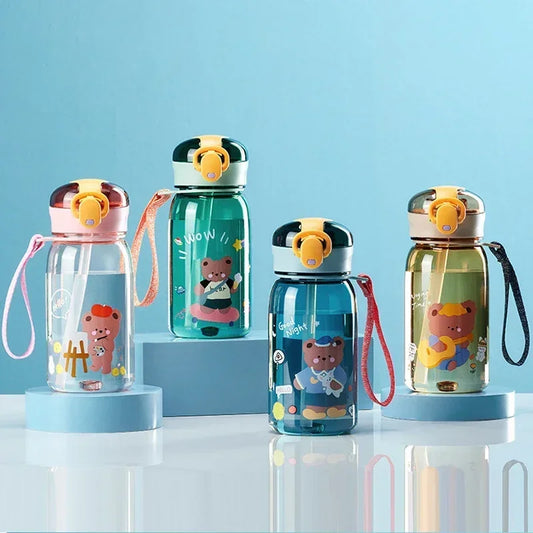 Cute Bear Kids' Water Bottle with Lock