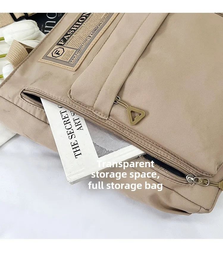 K-Style Multi-Pocket University Tote