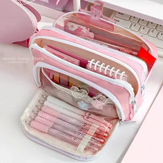 Girls School Supplies Pink Aesthetic Bag