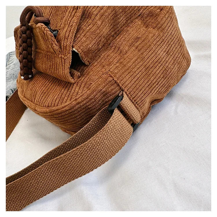 Casual Corduroy Crossbody Bag