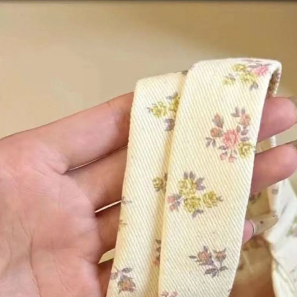 Dainty Floral Bow Tote Bag