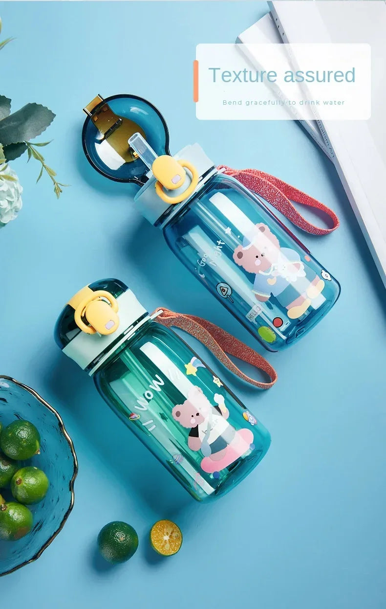 Cute Bear Kids' Water Bottle with Lock