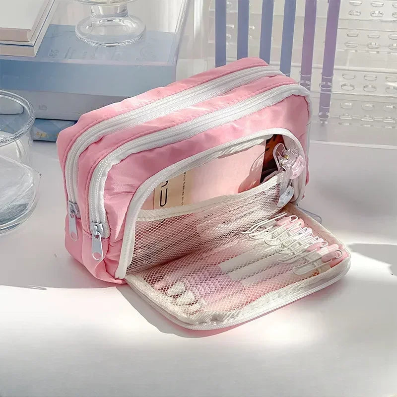 Girls School Supplies Pink Aesthetic Bag