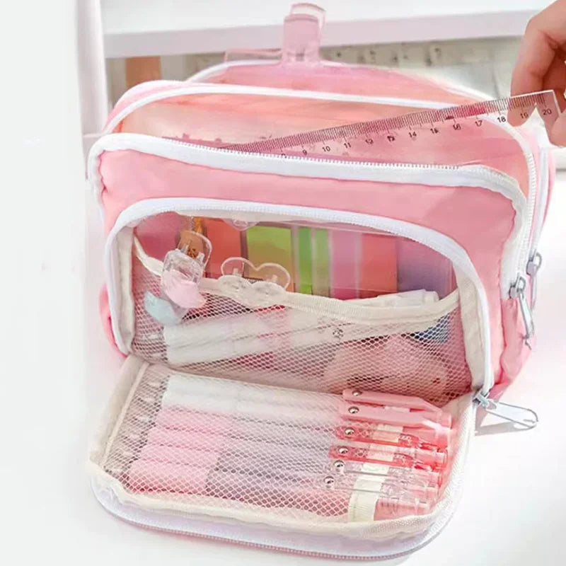 Girls School Supplies Pink Aesthetic Bag