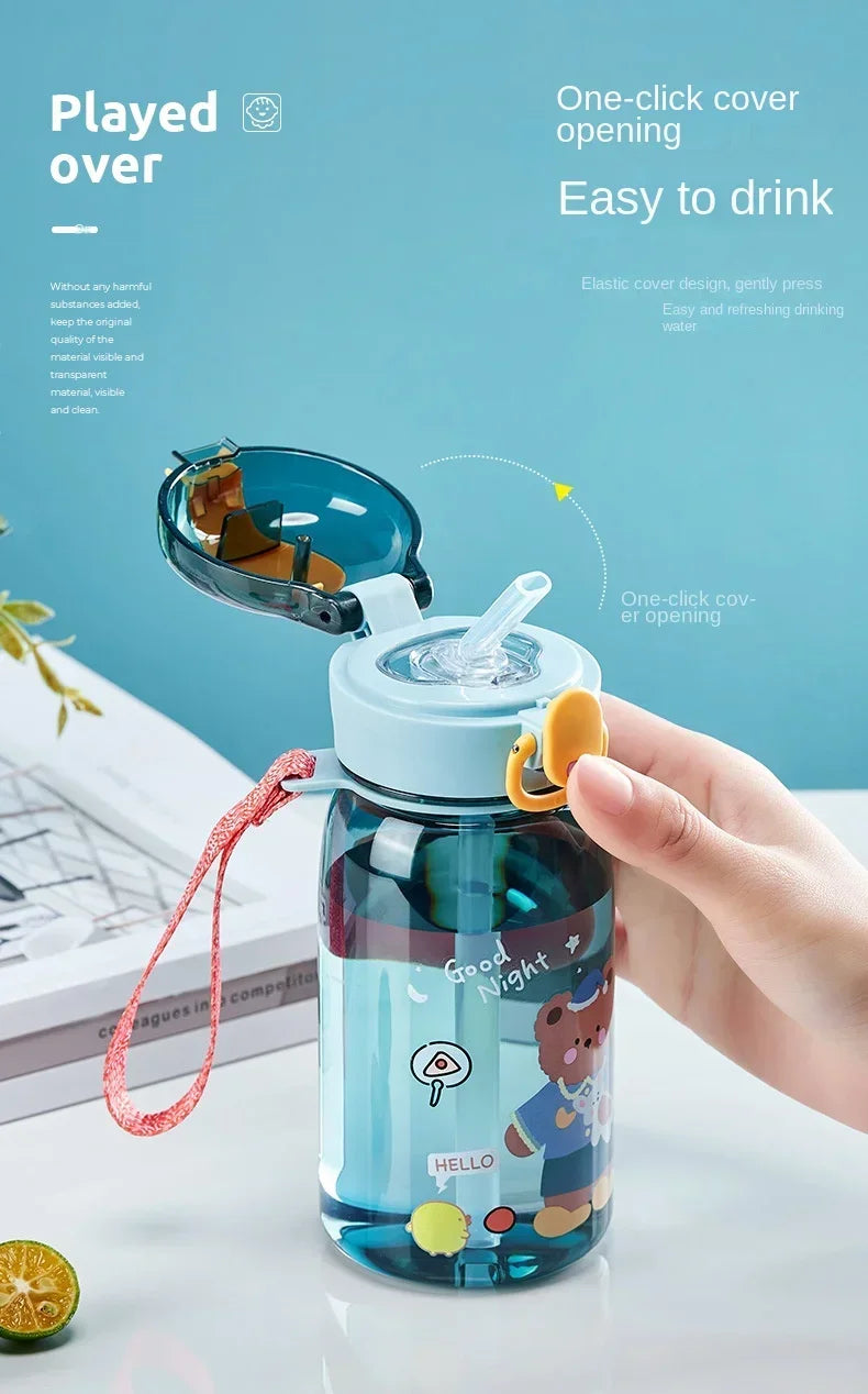 Cute Bear Kids' Water Bottle with Lock