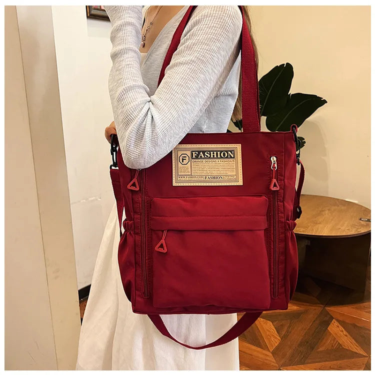 K-Style Multi-Pocket University Tote