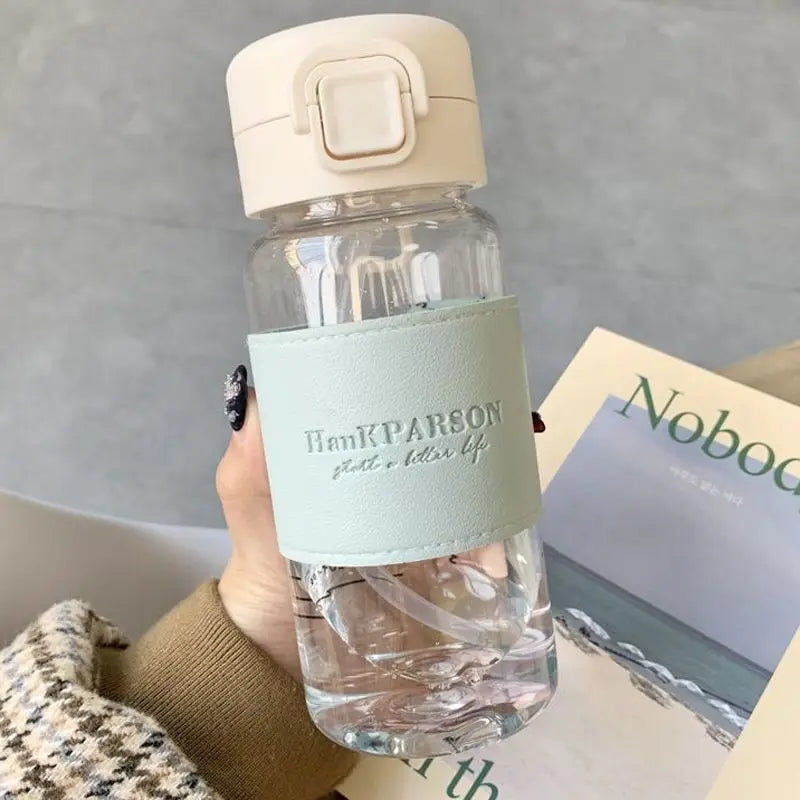 Minimalist Aesthetic Water Bottle with Straw