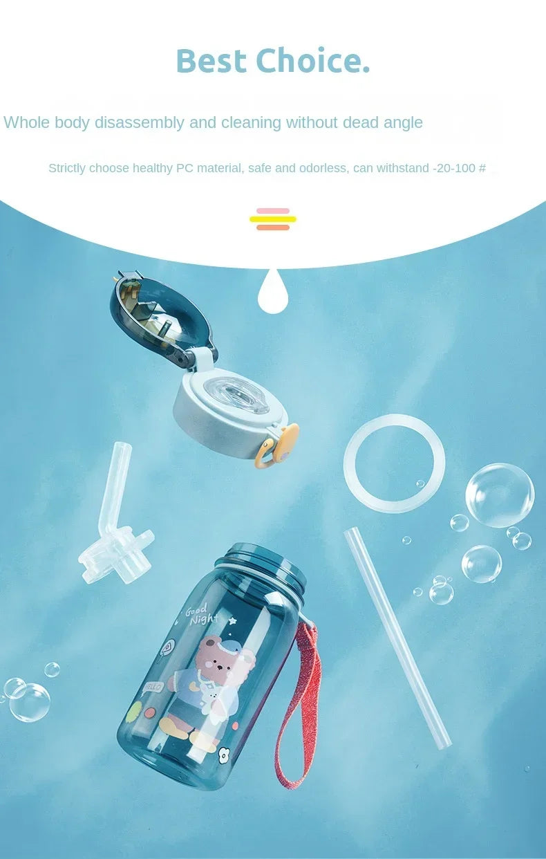 Cute Bear Kids' Water Bottle with Lock