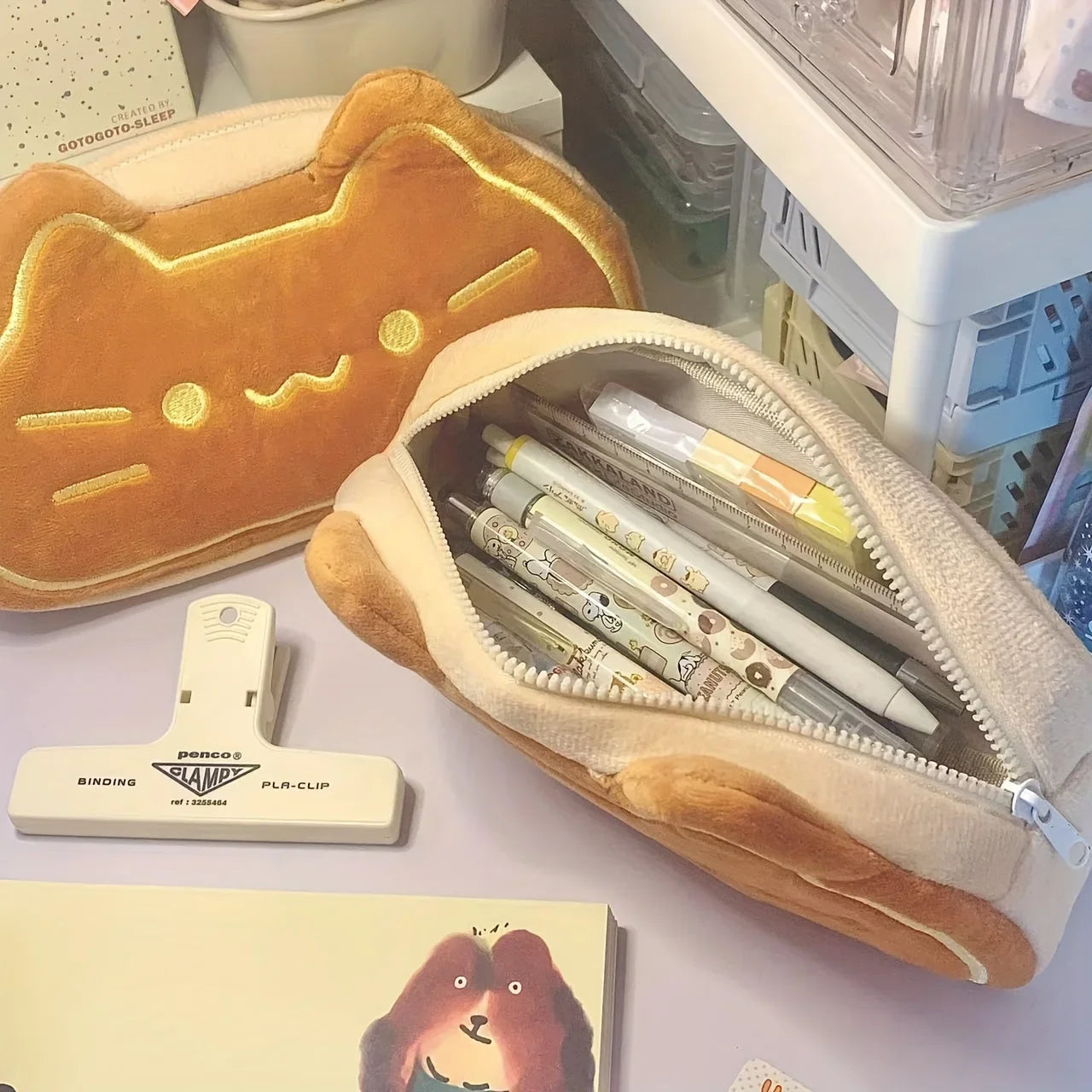Unique Caramel Cat Pencil Case