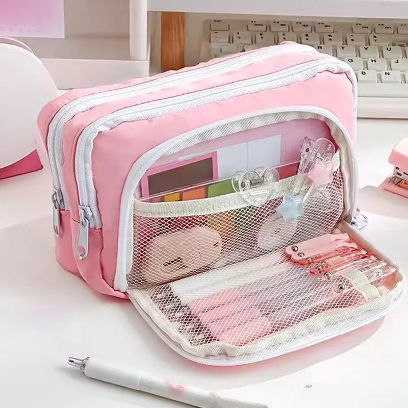 Girls School Supplies Pink Aesthetic Bag