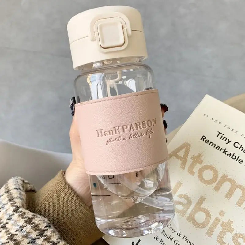 Minimalist Aesthetic Water Bottle with Straw