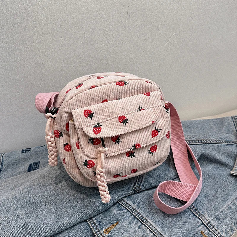 Casual Corduroy Crossbody Bag