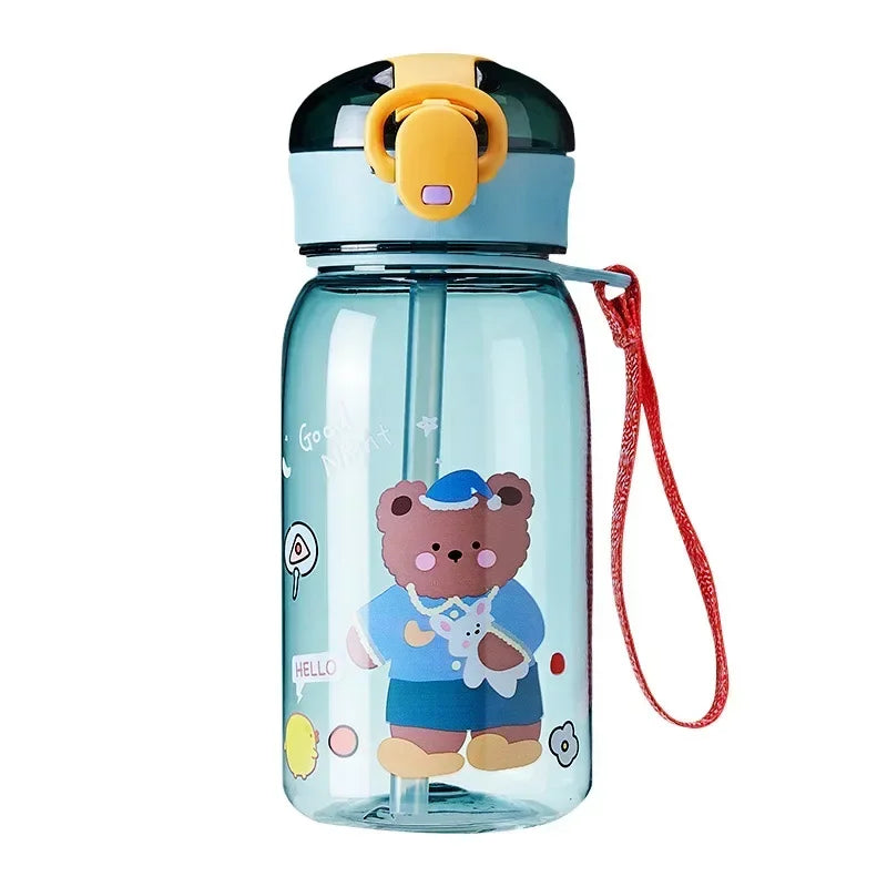 Cute Bear Kids' Water Bottle with Lock