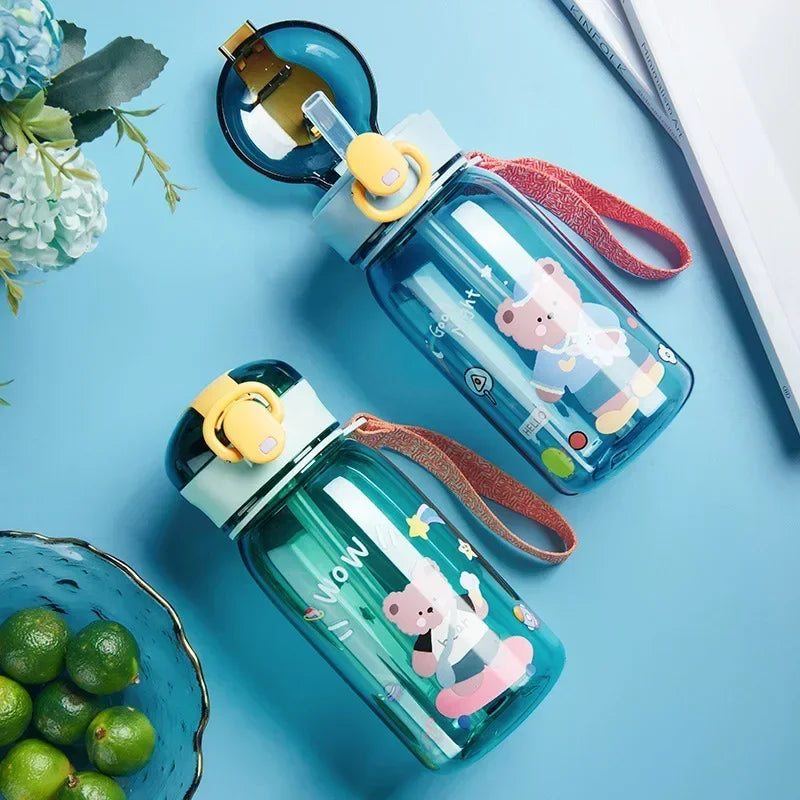 Cute Bear Kids' Water Bottle with Lock