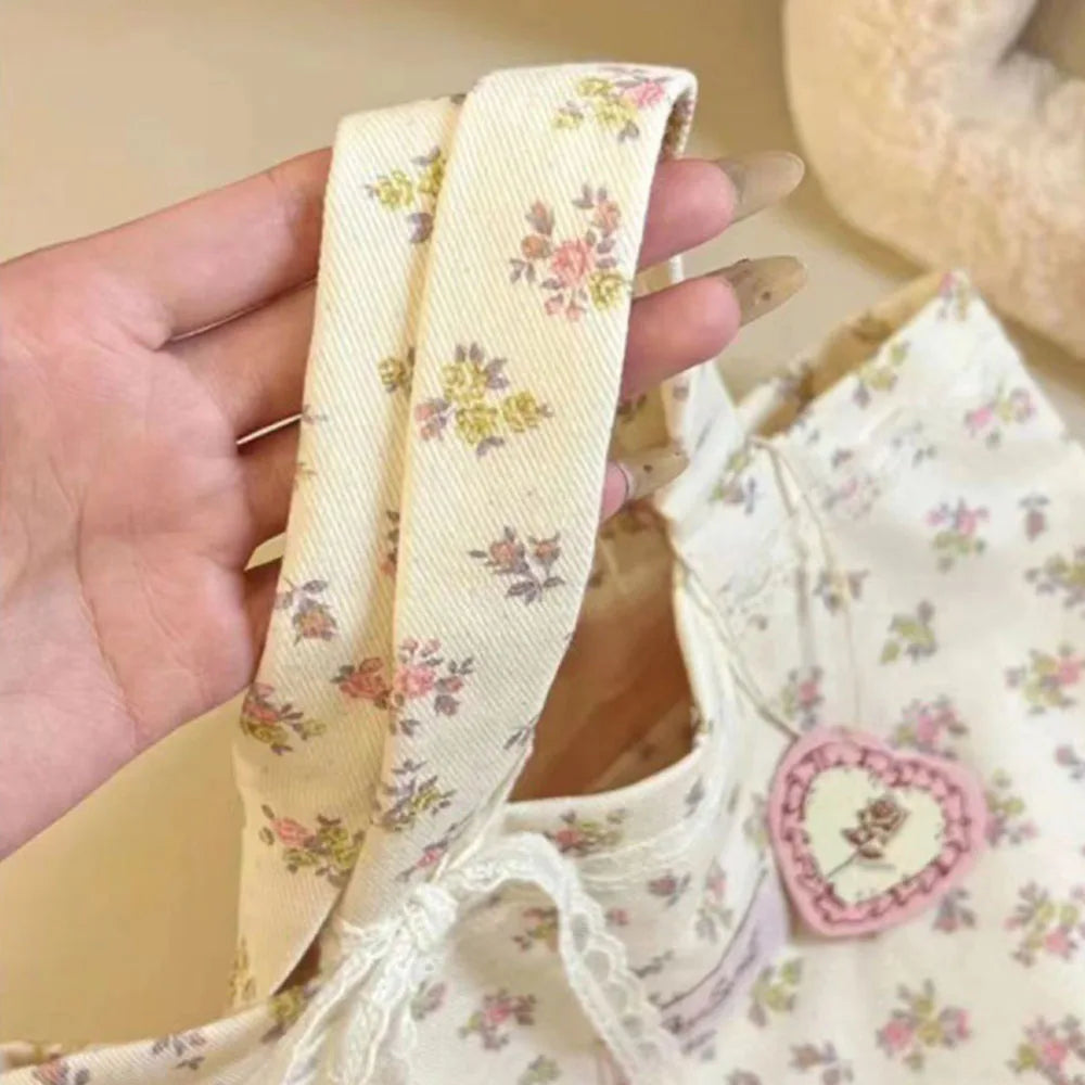 Dainty Floral Bow Tote Bag