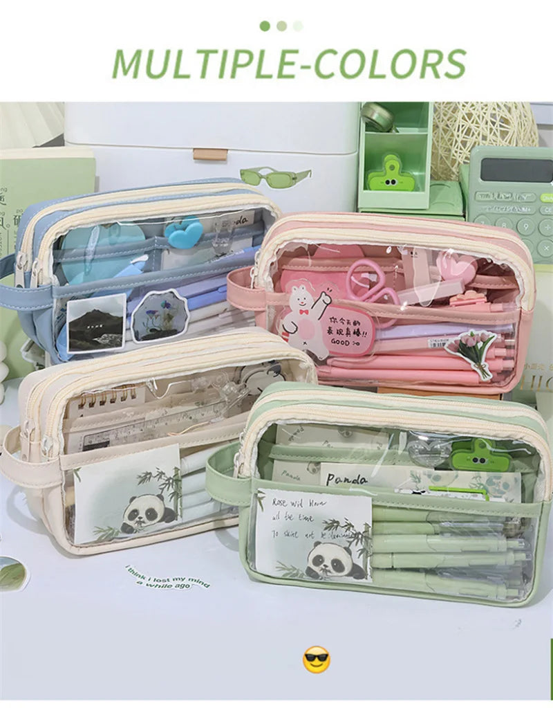 Transparent School Supplies Bag