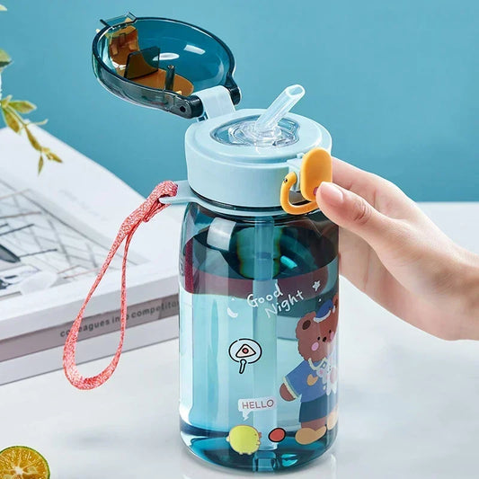 Cute Bear Kids' Water Bottle with Lock
